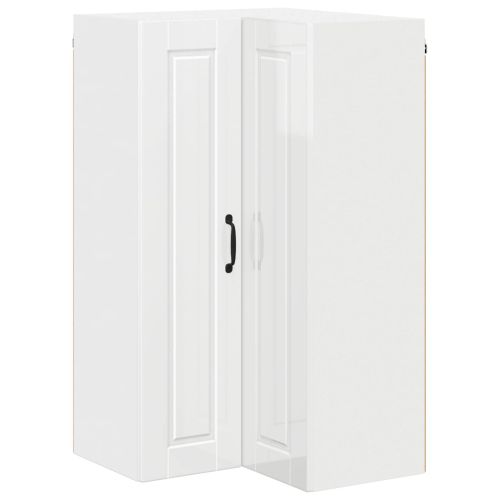 Кухненски шкаф Лъскаво бяло 57 x 57 x 100 см Инженерно дърво