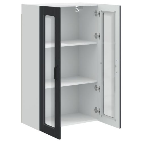 Кухненски шкаф с рафт Черно 60 x 31 x 100 см Инженерно дърво