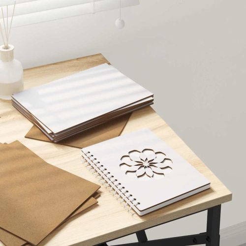 Декор панели 50 pcs Бяло 15 x 21 x 0.27 см Инженерно дърво