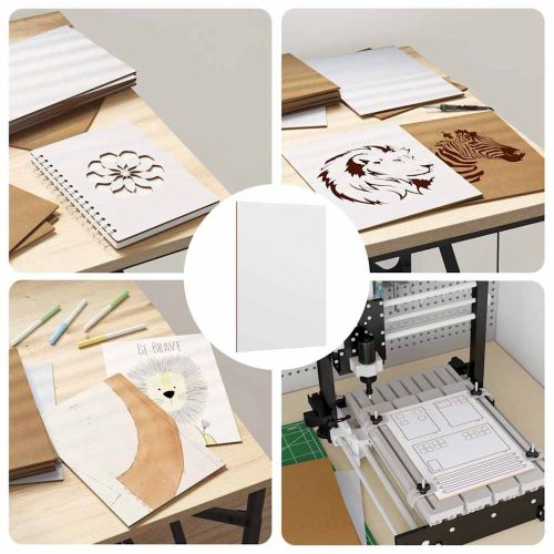 Декор панели 50 pcs Бяло 15 x 21 x 0.27 см Инженерно дърво