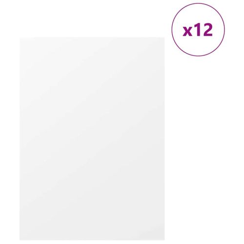 Декор панели 12 pcs Бяло 30 x 42 x 0.27 см Инженерно дърво