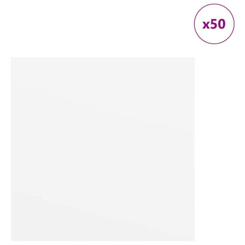 Декор панели 50 pcs Бяло 30 х 30 х 0.27 см Инженерно дърво