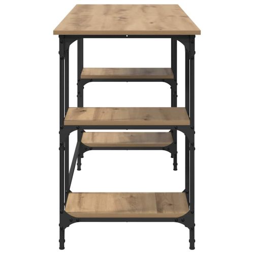 Бюро с рафт със съхранение Дъб 140 x 50 x 75 см Инженерно дърво