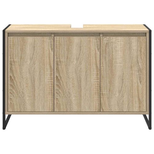 Шкаф за баня с врата Сонома 90 x 30 x 60 cm Инженерно дърво