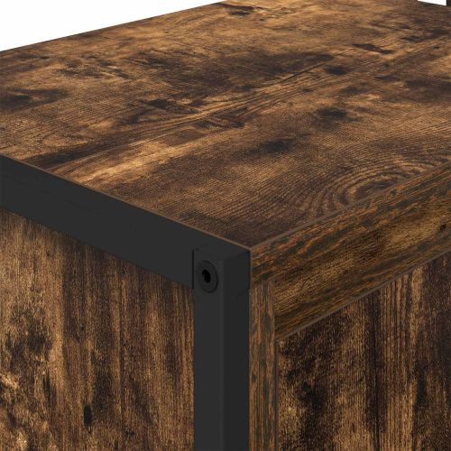 Шкаф за баня с врата Димящ дъб 90 x 30 x 60 cm Инженерно дърво