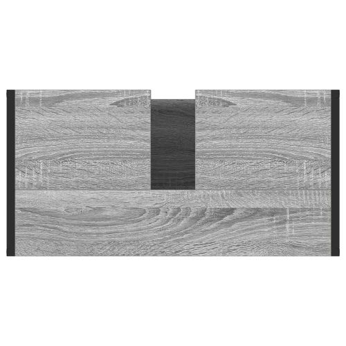 Шкаф за баня с врата Сив Сонома 60 x 30 x 60 cm Инженерно дърво