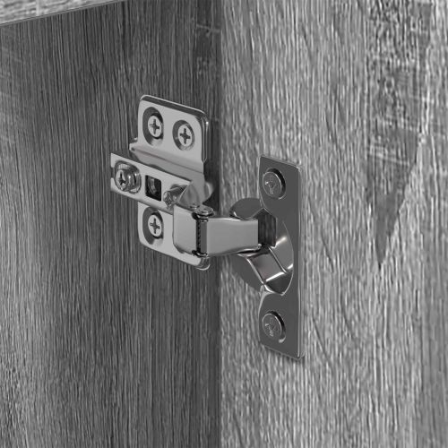 Шкаф за баня с врата Сив Сонома 60 x 30 x 60 cm Инженерно дърво