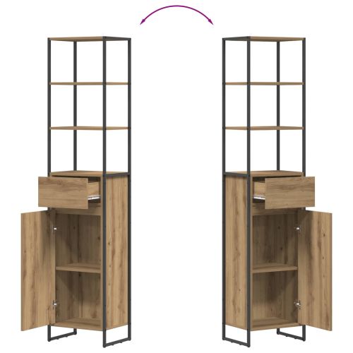 Шкаф за баня Дъб Артизан 40 x 30 x 180 см Инженерно дърво