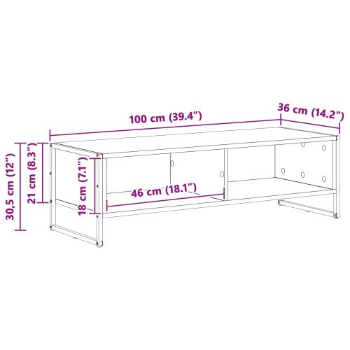 ТВ шкаф Старо дърво 100 x 36.5 x 30.5 см Инженерно дърво
