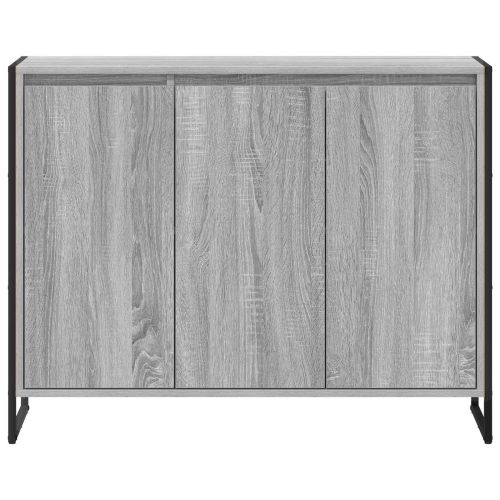 Страничен шкаф Сив Сонома 96,5 x 30 x 75 см Инженерно дърво