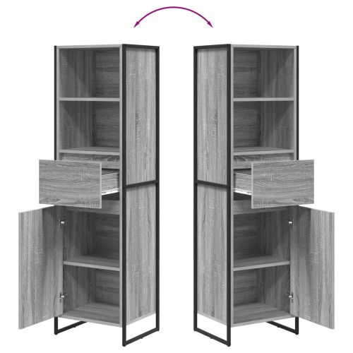 Шкаф за книги Сив Сонома 43 x 36 x 150.5 см Инженерно дърво