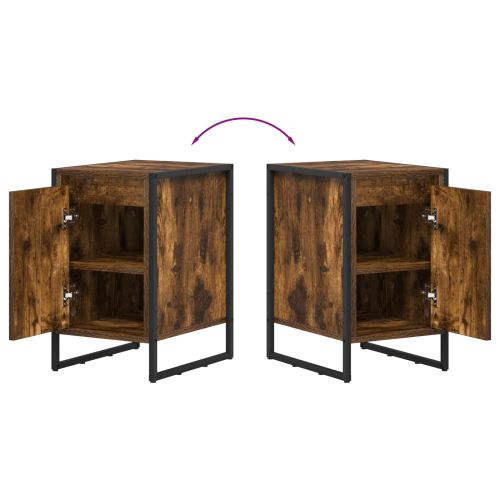 Нощно шкафче Димящ дъб 39,5 x 30 x 50 см Инженерно дърво