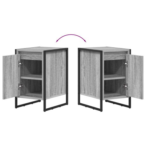 Нощно шкафче Сив Сонома 39,5 x 30 x 50 см Инженерно дърво