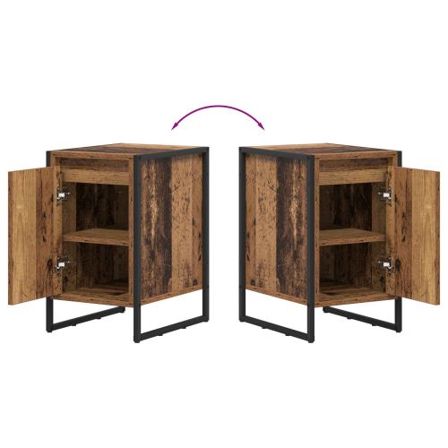 Нощно шкафче 2 pcs Старо дърво 39,5 x 30 x 50 см