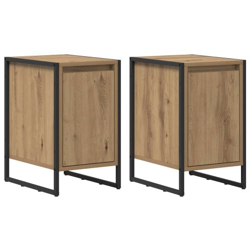 Нощно шкафче 2 pcs Дъб Артизан 39,5 x 30 x 50 см