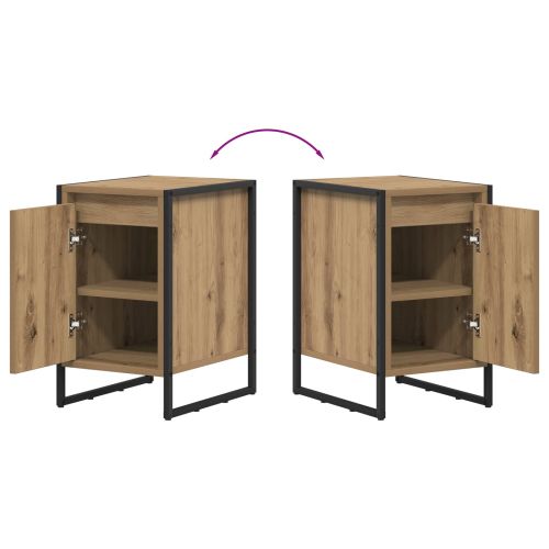 Нощно шкафче 2 pcs Дъб Артизан 39,5 x 30 x 50 см