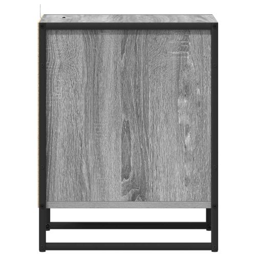 Нощно шкафче 2 pcs Сив Сонома 39,5 x 30 x 50 см Инженерно дърво
