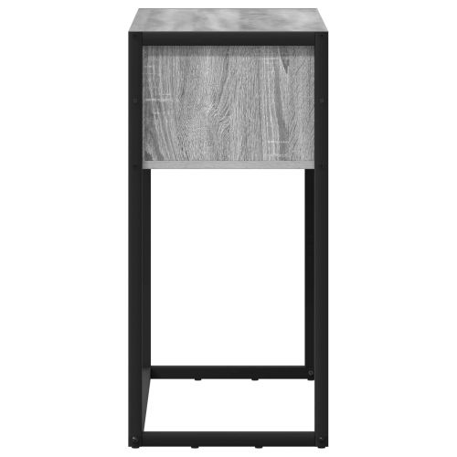 Крайна масичка Сив Сонома 100 x 36 x 75 см Инженерно дърво