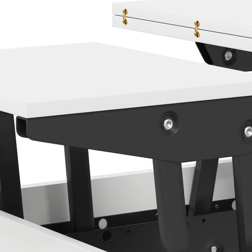 Масичка за кафе Бяло 55 x 54,5 x 45 см Инженерно дърво