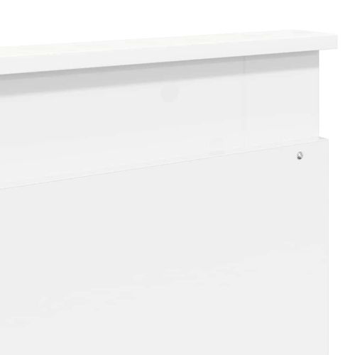 Облегалка за глава с таблото Бяло 200 cm Инженерно дърво