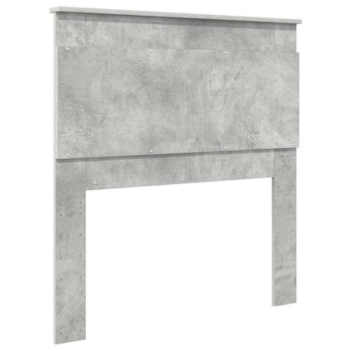 Облегалка за глава Циментено сиво 75 cm Инженерно дърво