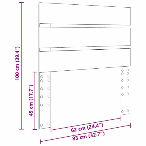 Облегалка за глава с таблото Старо дърво 80 cm Инженерно дърво