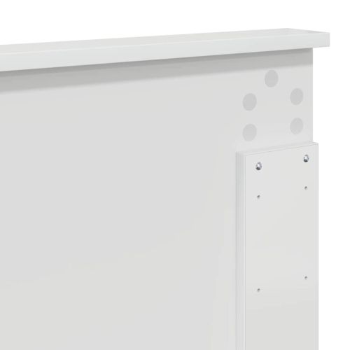 Облегалка за глава Гланцово бяло 135 cm Инженерно дърво