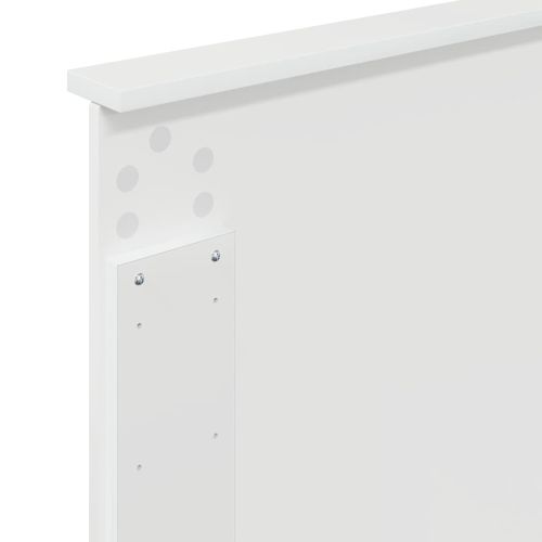 Облегалка за глава Гланцово бяло 80 cm Инженерно дърво