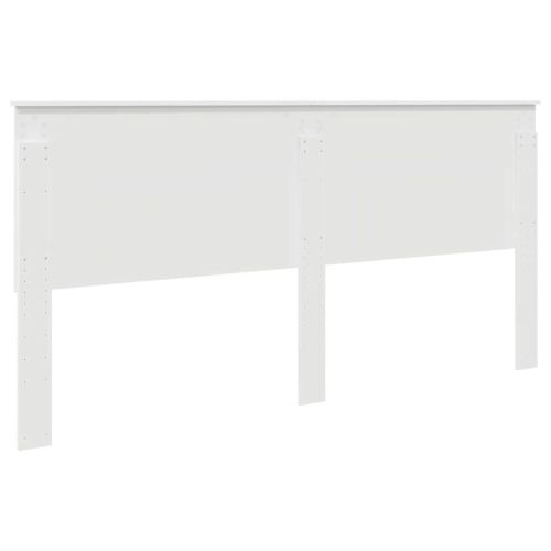 Облегалка за глава с таблото Бяло 200 cm Инженерно дърво