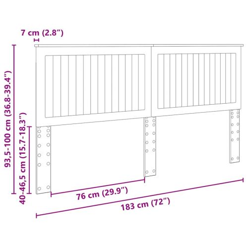 Облегалка за глава с таблото Дъб 180 cm Инженерно дърво