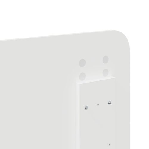 Облегалка за глава с таблото Гланц бяло 120 cm Инженерно дърво