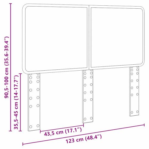Облегалка за глава с таблото Дъб 120 cm Инженерно дърво