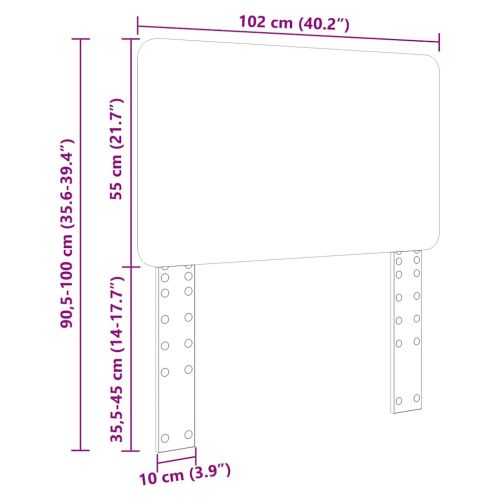Облегалка за глава с таблото Кафяв дъб 100 cm Инженерно дърво