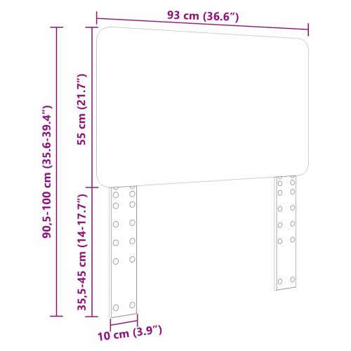 Облегалка за глава с таблото Гланц бяло 90 cm Инженерно дърво