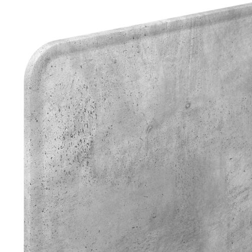 Облегалка за глава Циментено сиво 75 cm Инженерно дърво