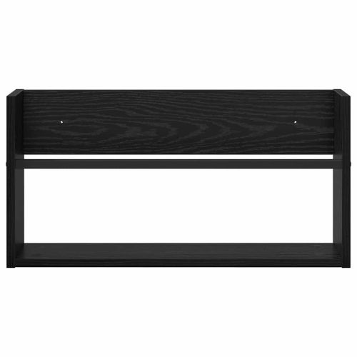 Етажерка за списания с рафт 2 pcs Черния дъб 60 x 12 x 30 см