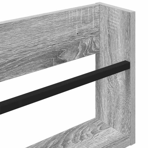 Етажерка за списания с рафт 2 pcs Сив Сонома 60 x 12 x 30 см