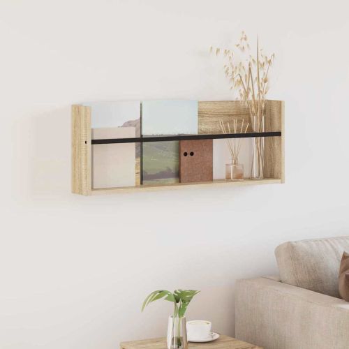 Етажерка за списания Сонома дъб 80 x 12 x 30 см Инженерно дърво