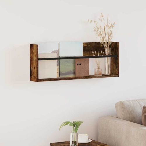 Етажерка за списания Димян дъб 80 x 12 x 30 см Инженерно дърво