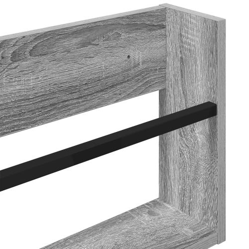 Етажерка за списания с рафт 2 pcs Сив Сонома 100 x 12 x 30 см