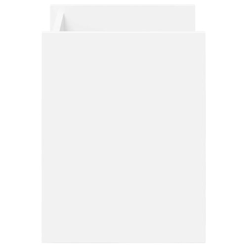 Етажерка за списания Бяло 35 x 35 x 45 см Инженерно дърво