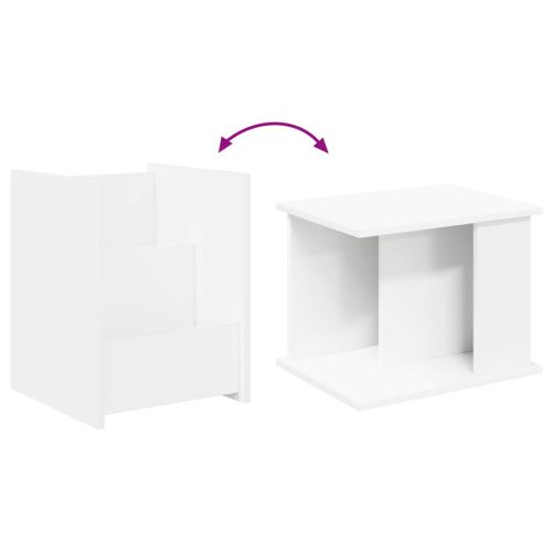 Етажерка за списания Бяло 35 x 35 x 45 см Инженерно дърво