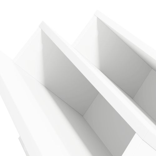 Етажерка за списания Бяло 53 x 40 x 28.5 см Инженерно дърво