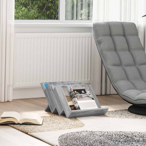 Етажерка за списания с рафт Сив Сонома 53 x 40 x 28.5 см