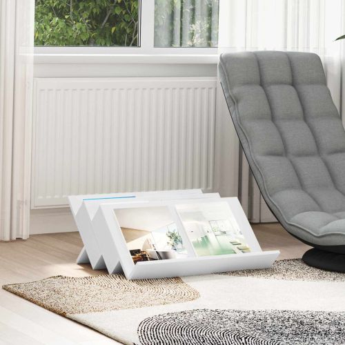 Етажерка за списания Бяло 65 x 53 x 28,5 см Инженерно дърво