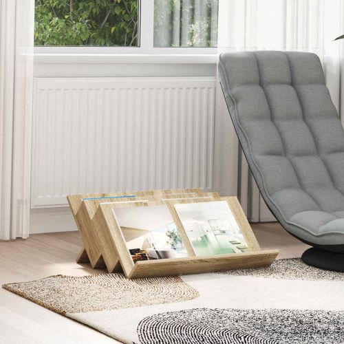 Етажерка за списания с рафт Сонома дъб 65 x 53 x 28,5 см