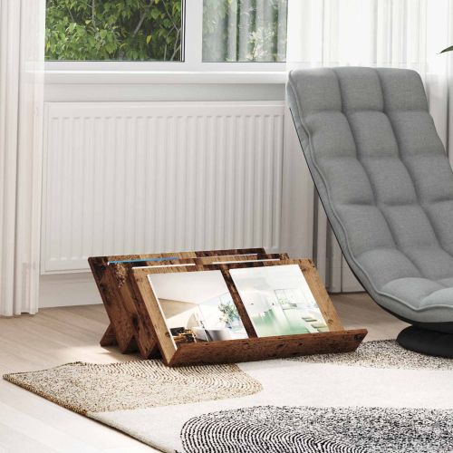 Етажерка за списания с рафт Старо дърво 65 x 53 x 28,5 см