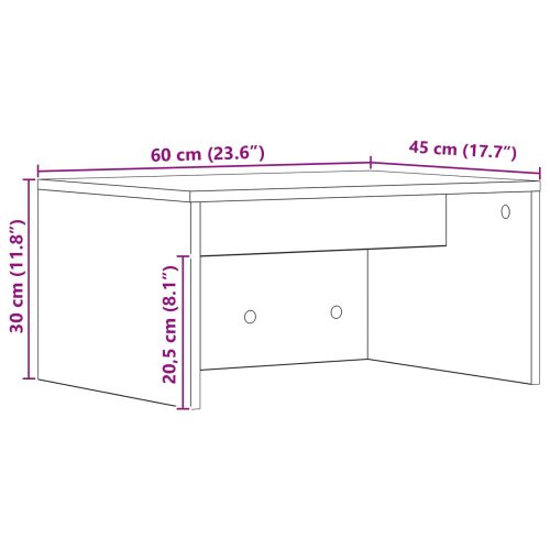 Стенно бюро Черния дъб 60 x 45 x 30 cm Инженерно дърво