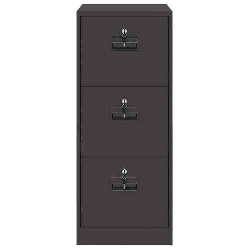 Кабинет за файлове с чекмедже с рафт Черно 44 x 50 x 106.5 см