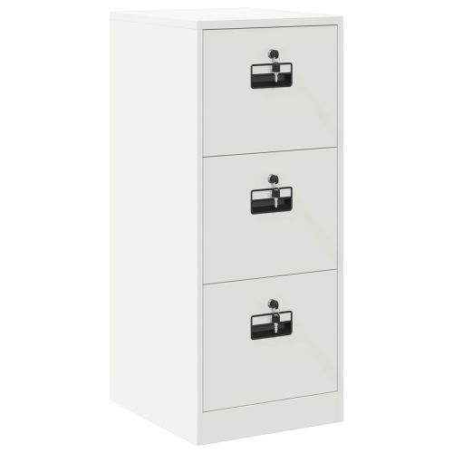 Кабинет за файлове с чекмедже с рафт Бяло 44 x 50 x 106.5 см